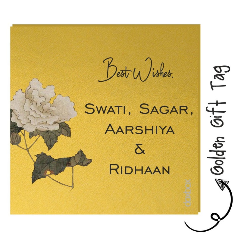 Golden Gift Tag – Vintage Flowers