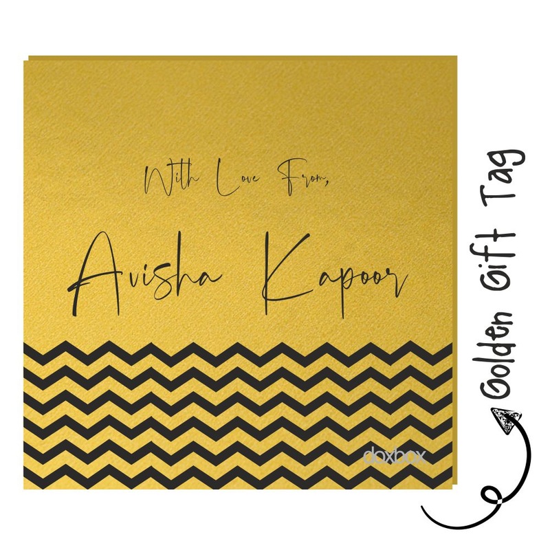 Golden Gift Tag – Zig Zag
