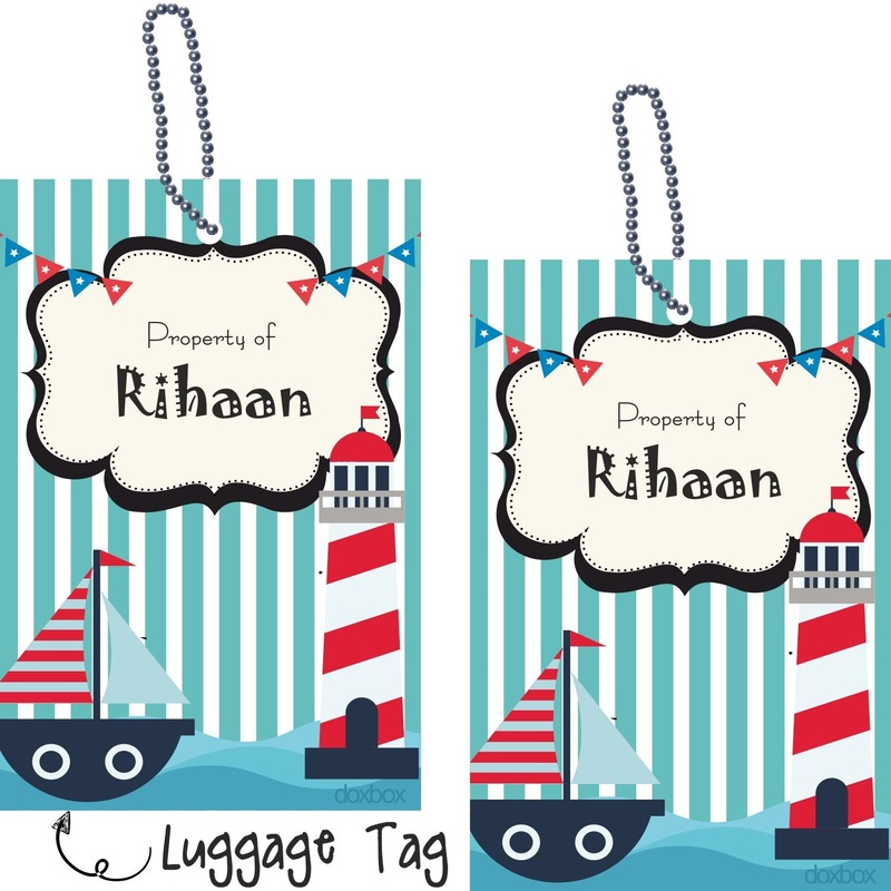 Luggage Tags – Nautical – Blue