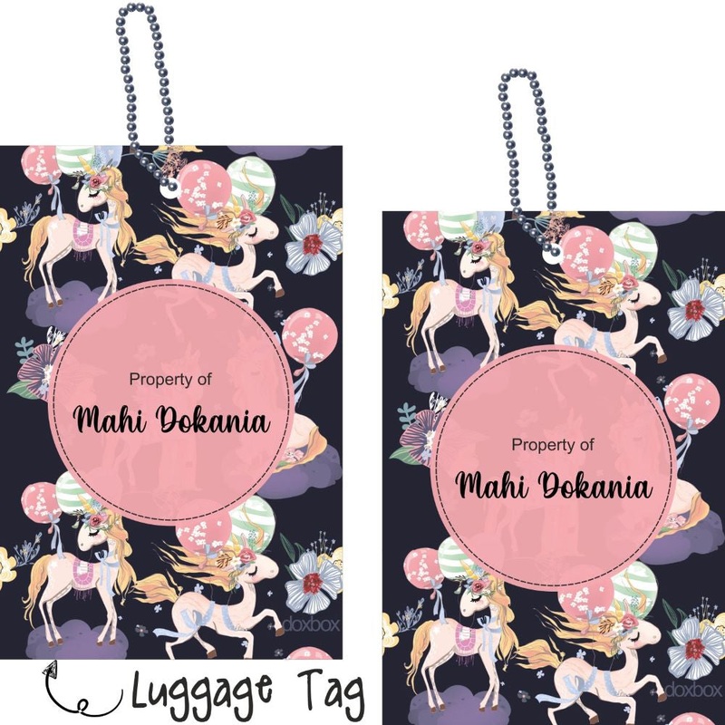 Luggage Tags – Unicorn Pattern