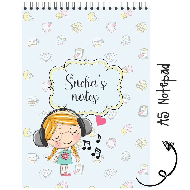 Personalised Notepad – Green Girl