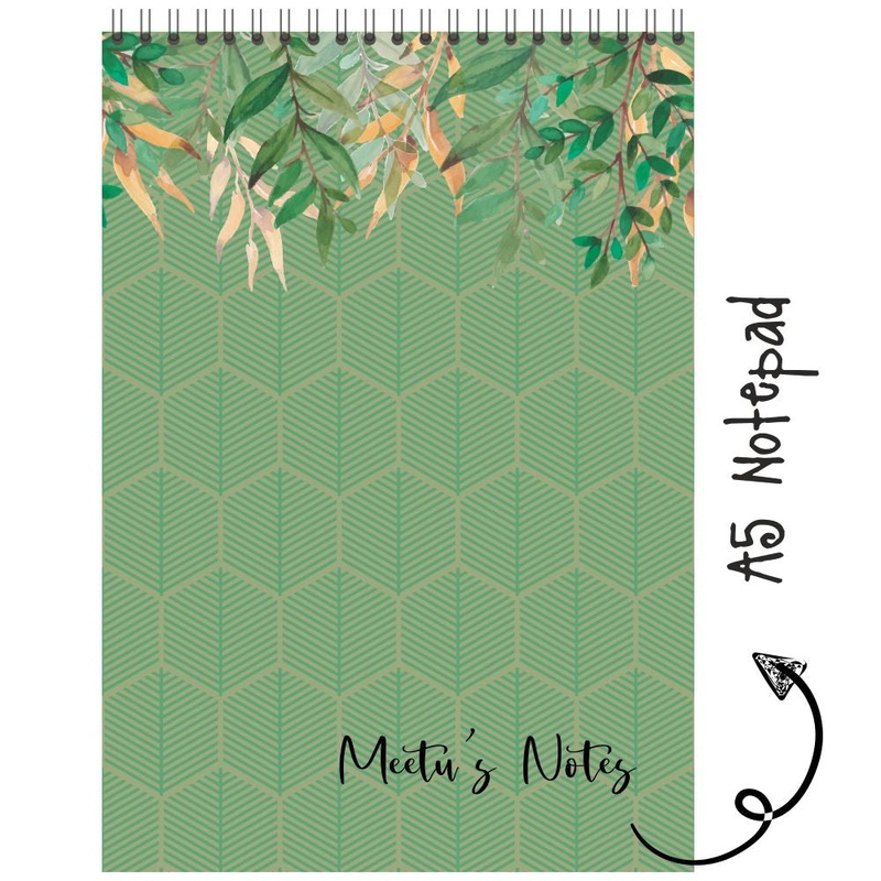 Personalised Notepad – Hexagonal Leaf