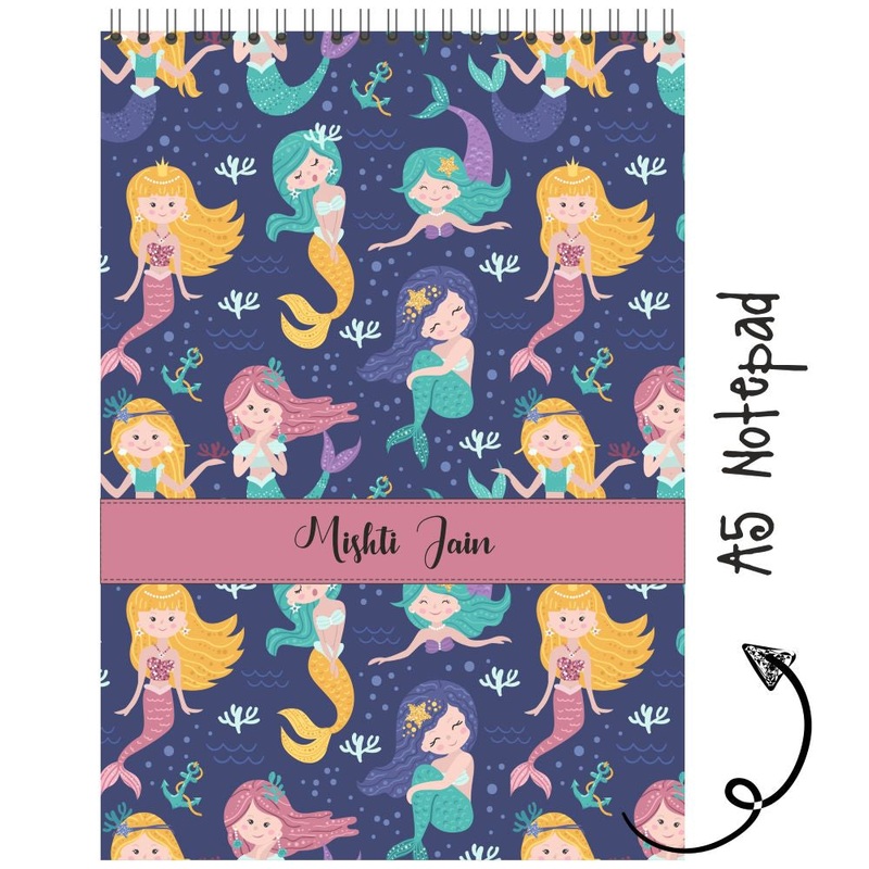 Personalised Notepad – Mermaid Pattern