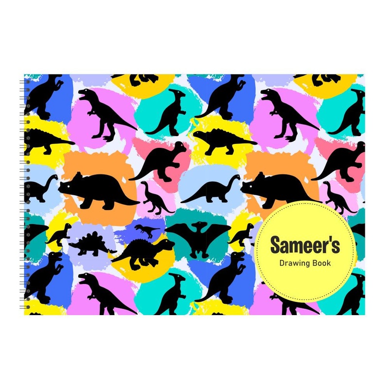 Personalised Sketchbook – Dinosaur Shadow
