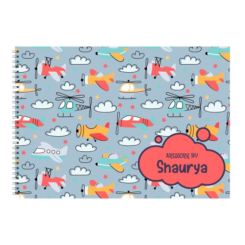 Personalised Sketchbook – Helicopter