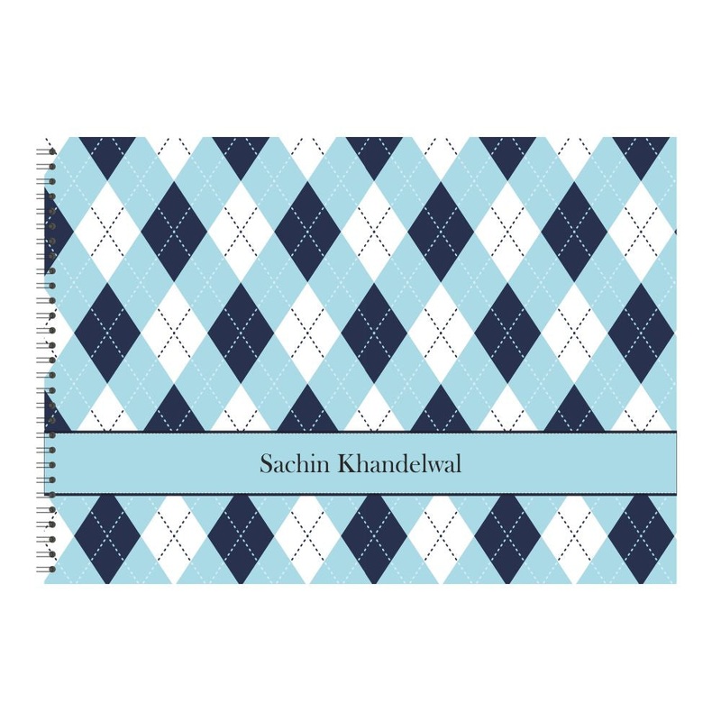 Personalised Sketchbook – Vintage Checks
