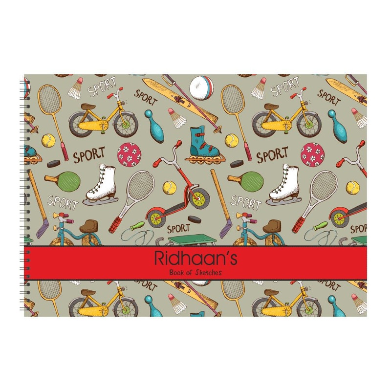 Personalised Sketchbook – Vintage Sports