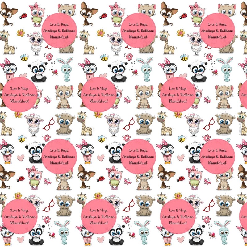 Personalised Wrapping Paper – Cute Animals