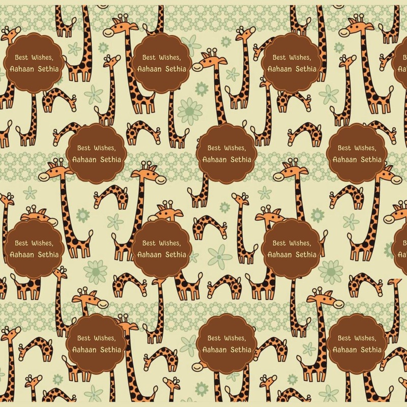 Personalised Wrapping Paper – Giraffe