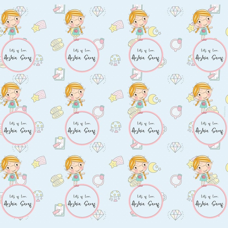 Personalised Wrapping Paper – Green Girl
