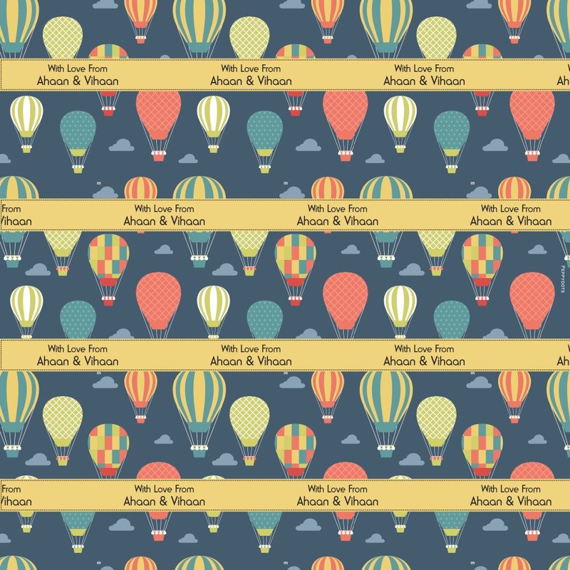 Personalised Wrapping Paper –  Hot Air Balloon