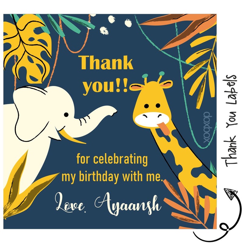 Thank You Labels – Animal Fun