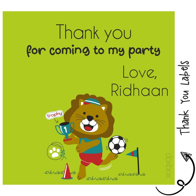 Thank You Labels – Football