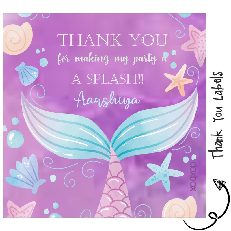 Thank You Labels – Mermaid