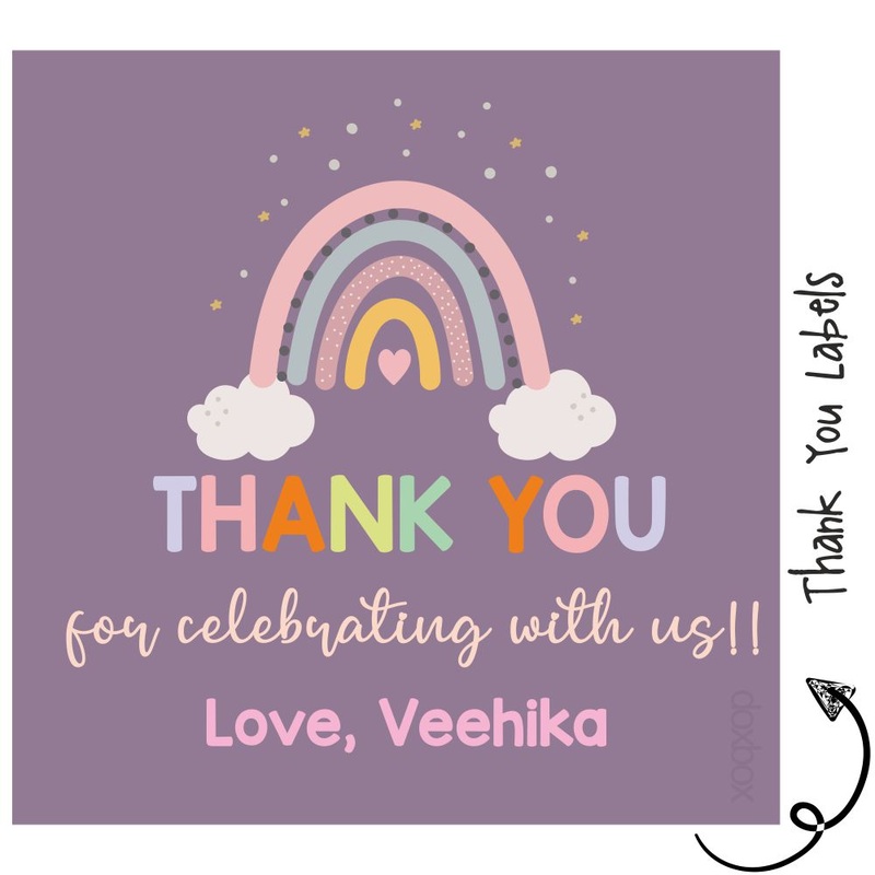 Thank You Labels – Rainbow