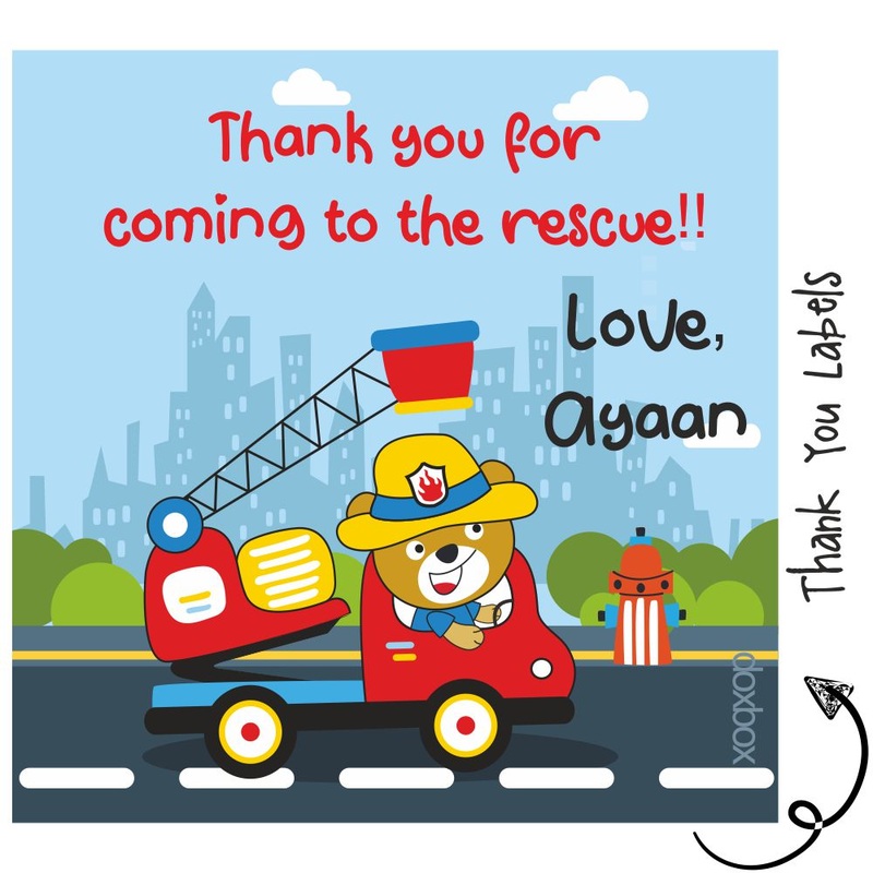 Thank You Labels – Rescue Team