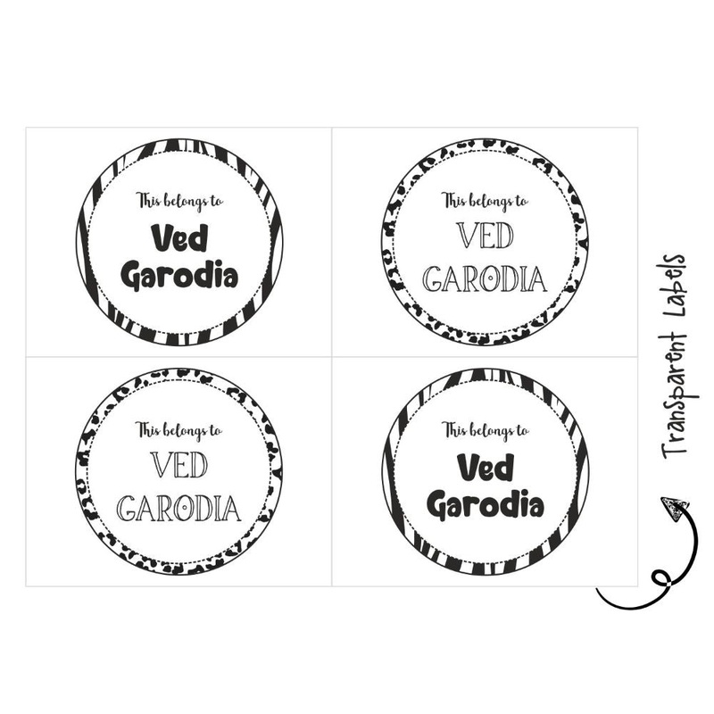 Transparent Labels – Animal Pattern