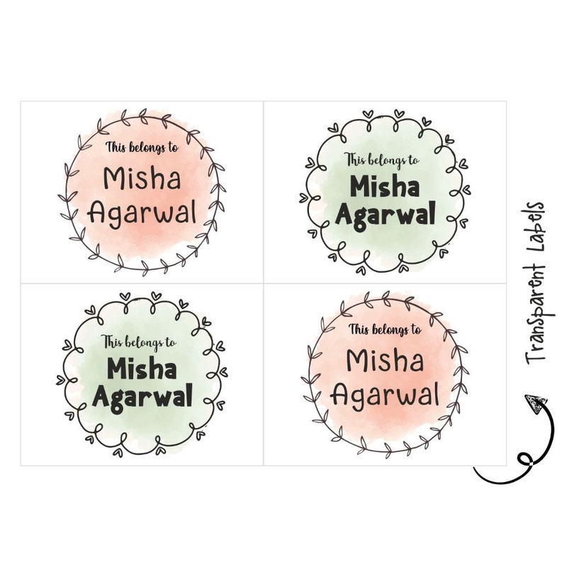 Transparent Labels – Floral Wreath