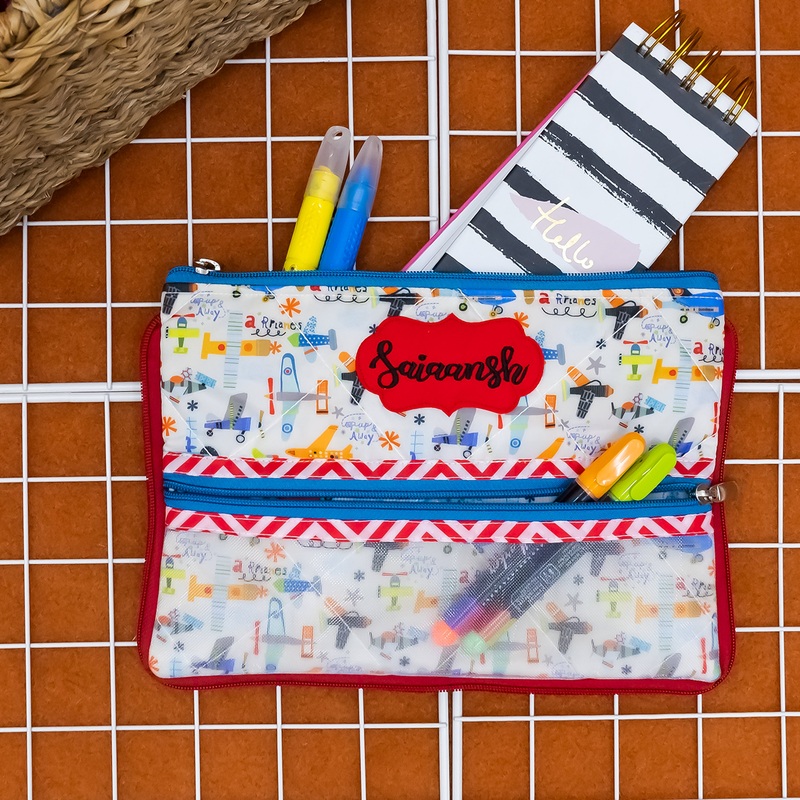 Double Zip Pencil Pouch – Aeroplane