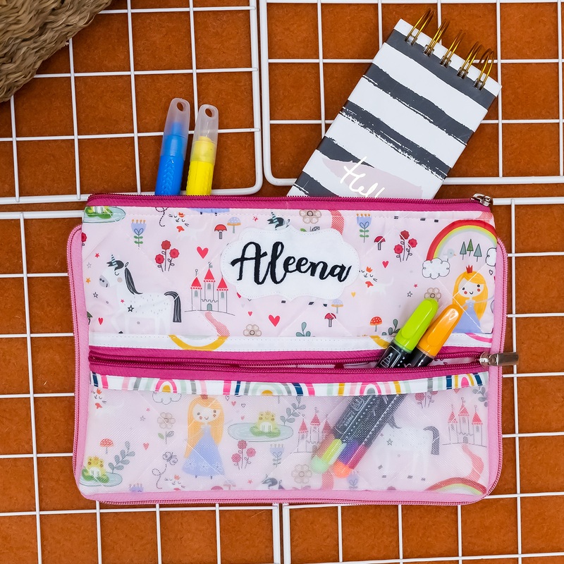 Double Zip Pencil Pouch – Princess