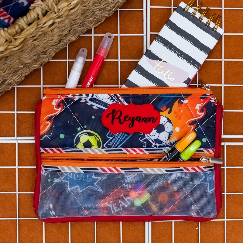 Double Zip Pencil Pouch – Soccer