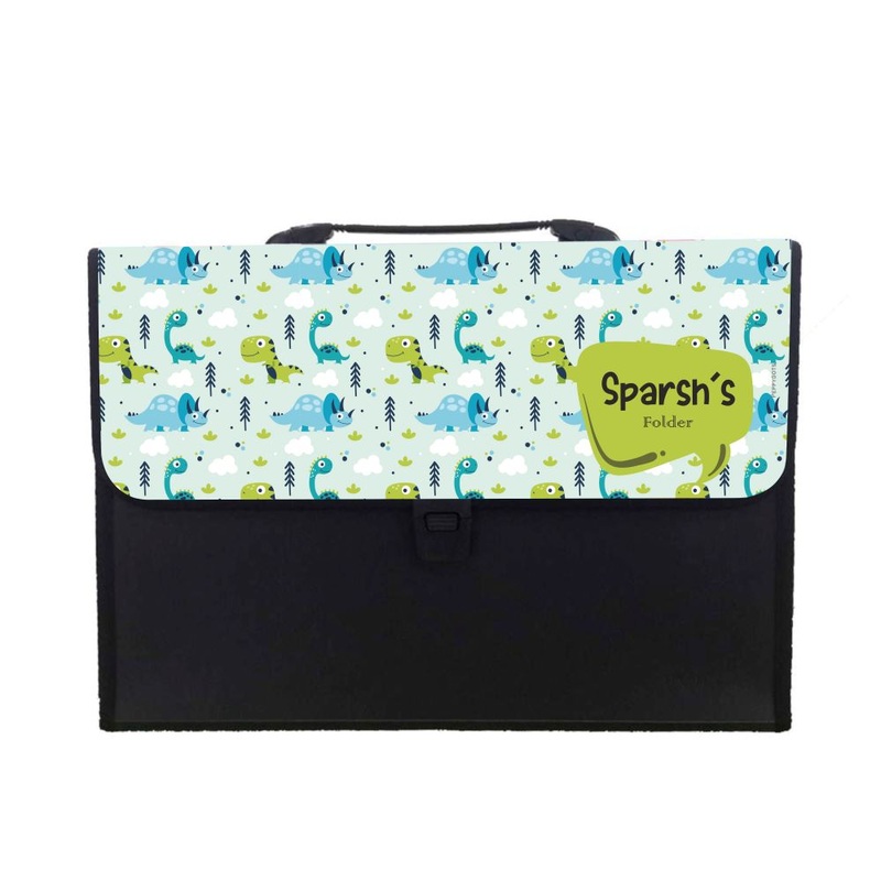 Personalised Folder – Dinasour Pattern