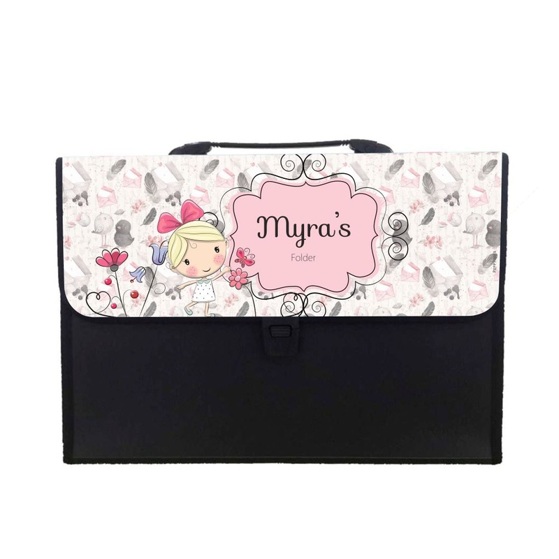 Personalised Folder – Girl With Butterfly