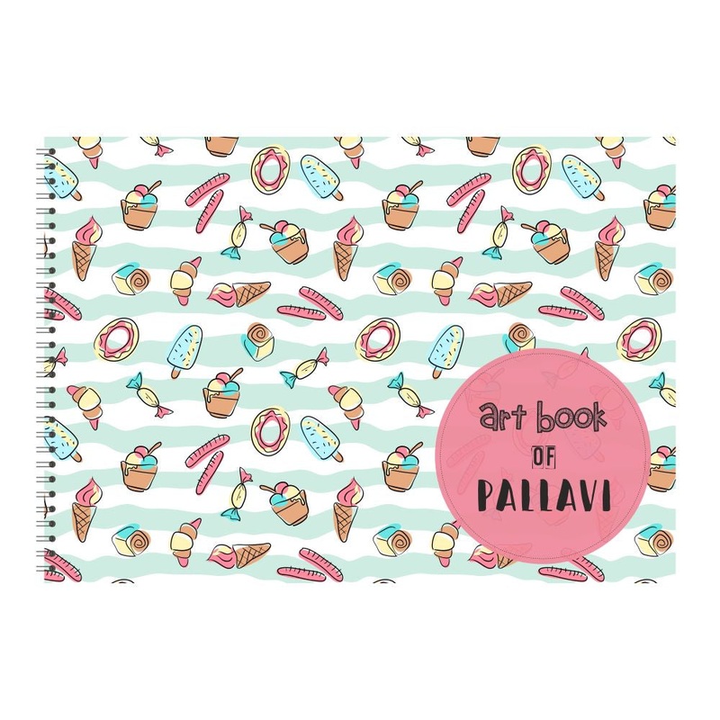 Personalised Sketchbook – Candy and Doughnut