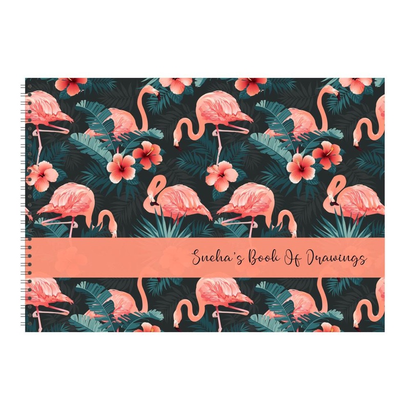 Personalised Sketchbook – Flamingo