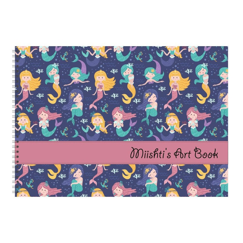 Personalised Sketchbook – Mermaid Pattern