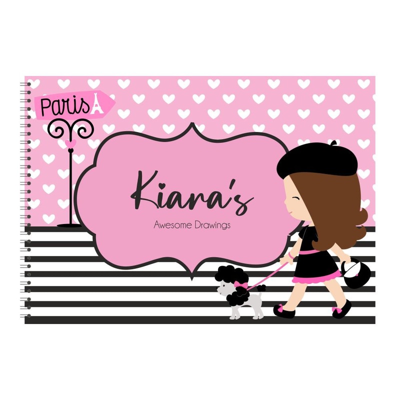 Personalised Sketchbook – Paris Dog