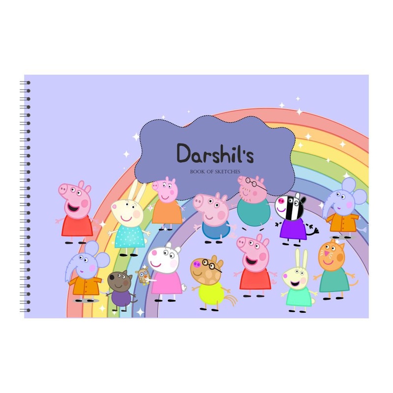 Personalised Sketchbook – Peppa Family