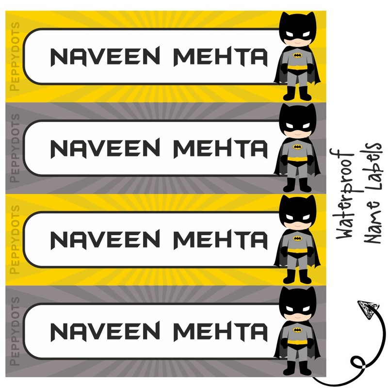 Personalised Water Proof Labels – Batman