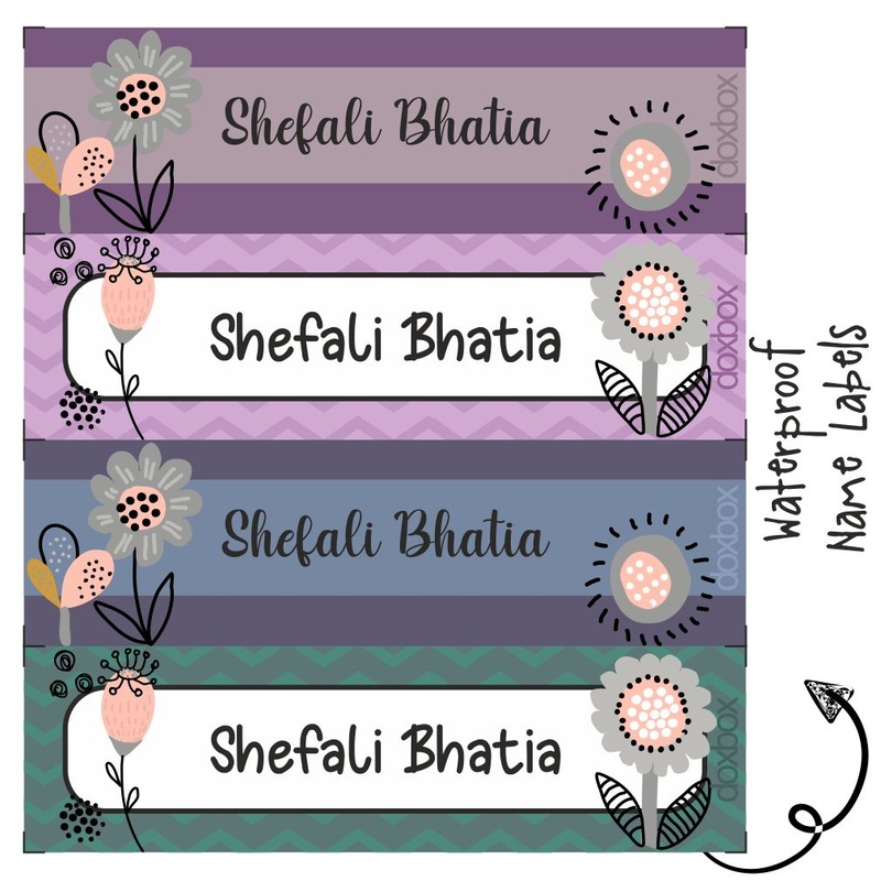 Personalised Water Proof Labels – Fancy Flower