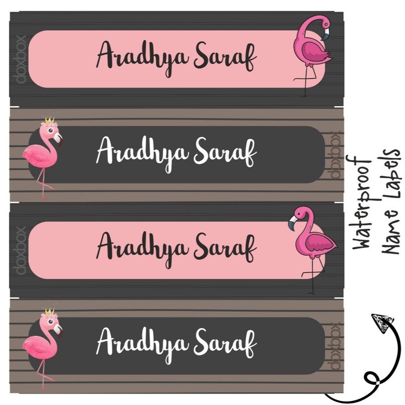 Personalised Water Proof Labels – Flamingo