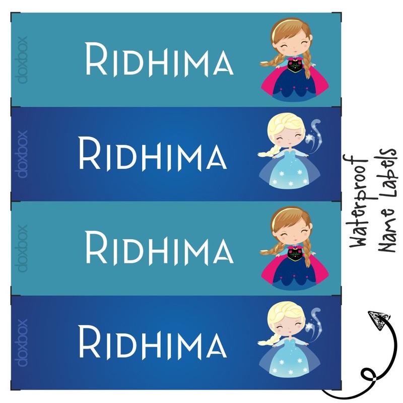 Personalised Water Proof Labels – Frozen