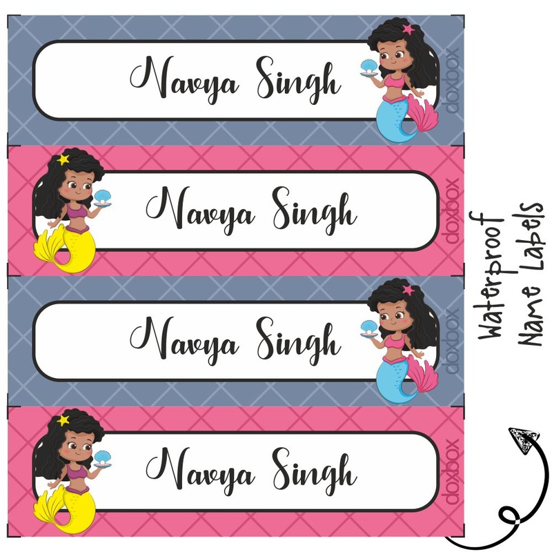 Personalised Water Proof Labels – Little Mermaid