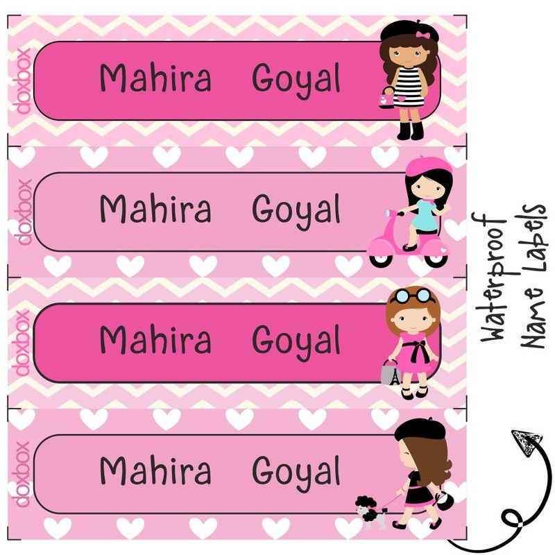 Personalised Water Proof Labels – Paris Girl
