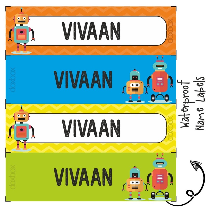 Personalised Water Proof Labels – Robot