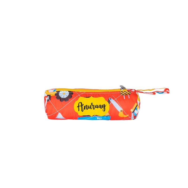 Round Pencil Pouch – Red Truck