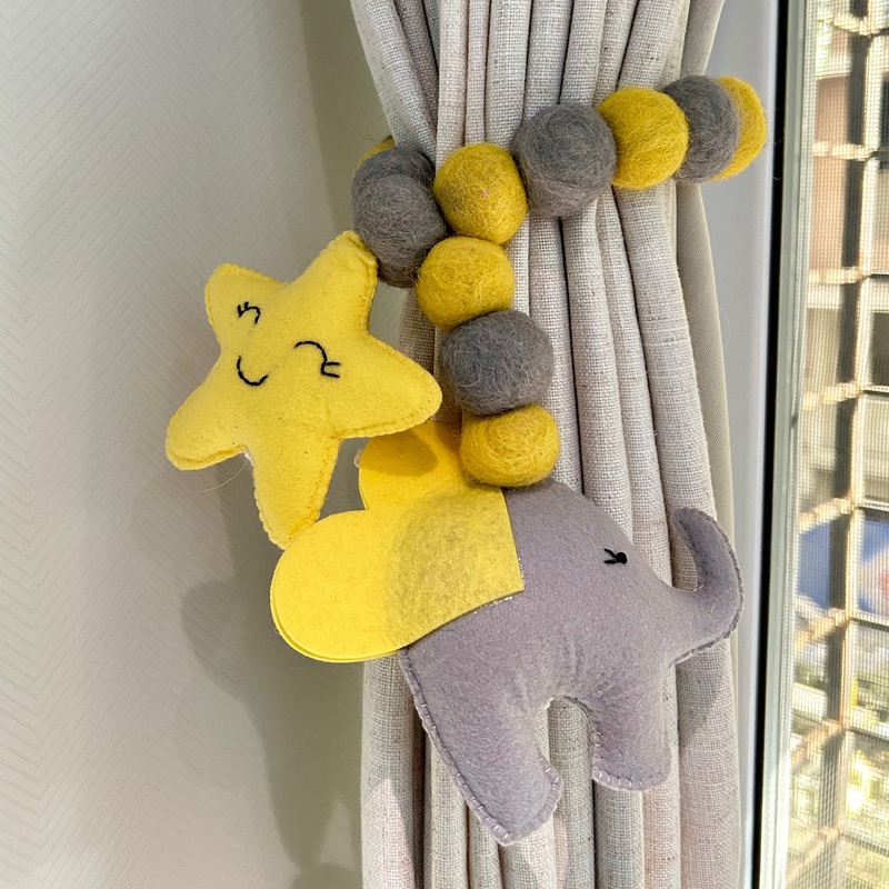 Curtain Tie – Baby Ellie (Grey)