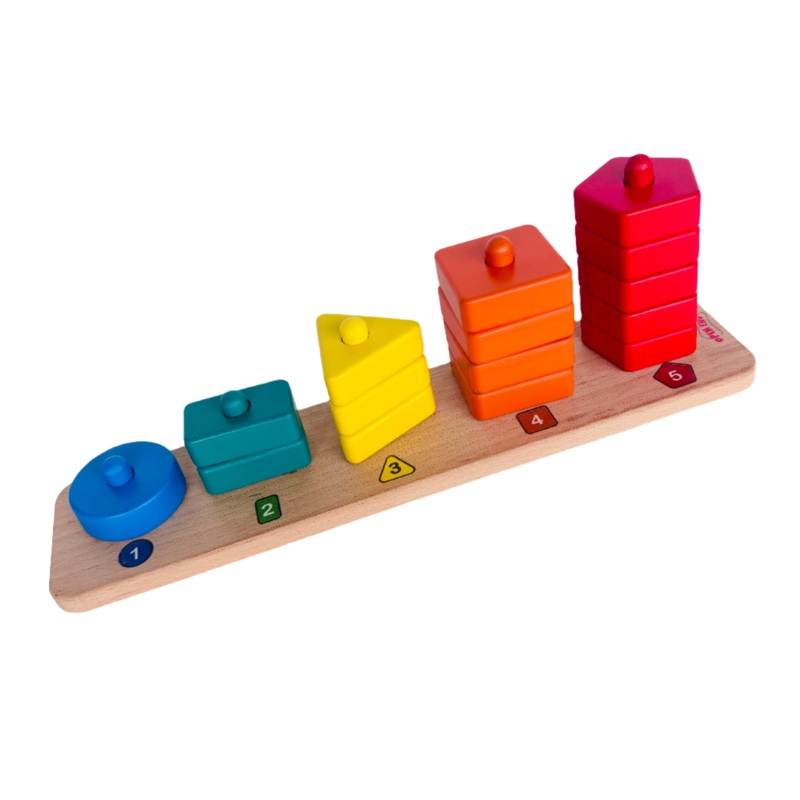 Open Ended 3 in 1 Stack and Sort Board With Lace