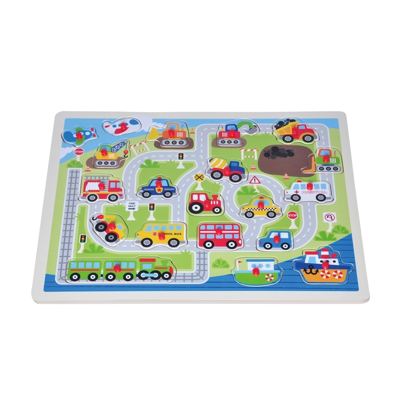 Open Ended Giant Peg Puzzle – Vehicles