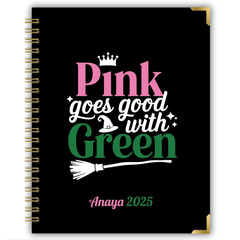 Pink goes with Green Wicked Annual Planner – Undated