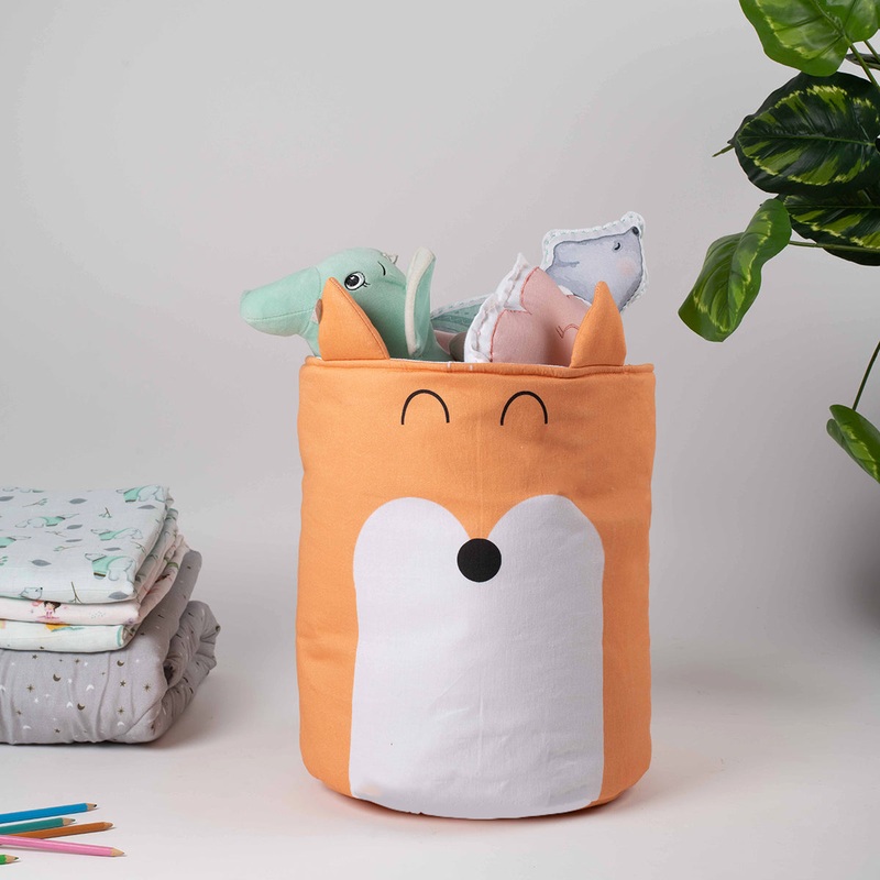 Tiny Snooze Storage Basket- Fox
