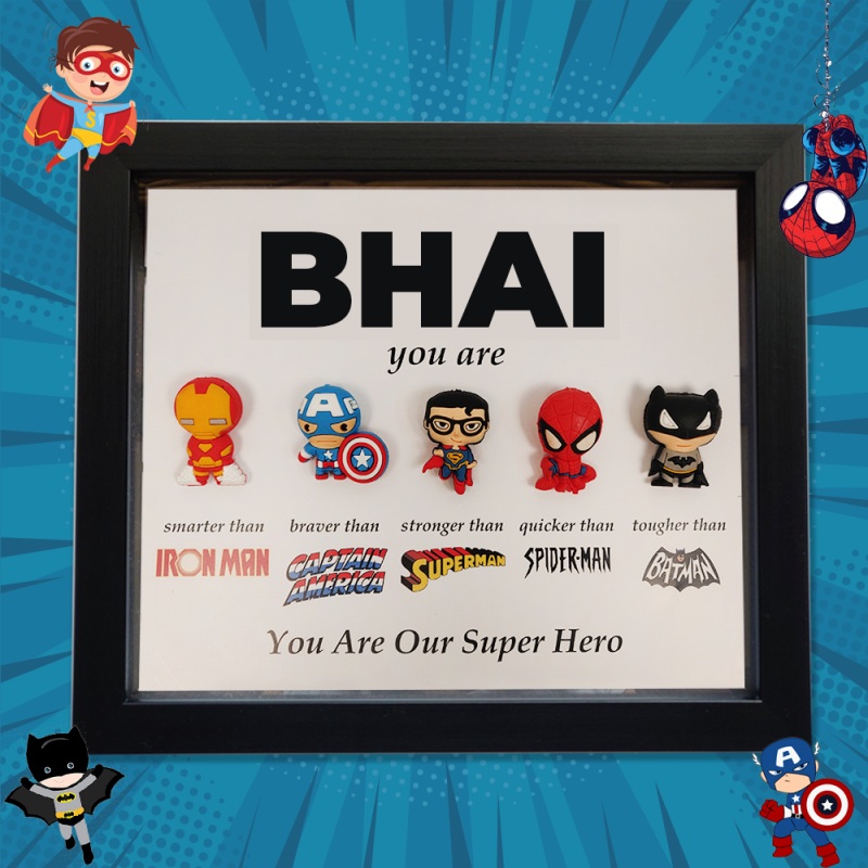 Bhai/ Brother 3D Super Hero Frame – Iron Man
