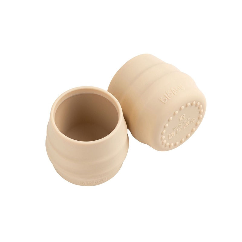 BiBaDo Sippit- Anti-Slip Silicone Open Drinking Cup – Fawn – For Infants- Pack of 2