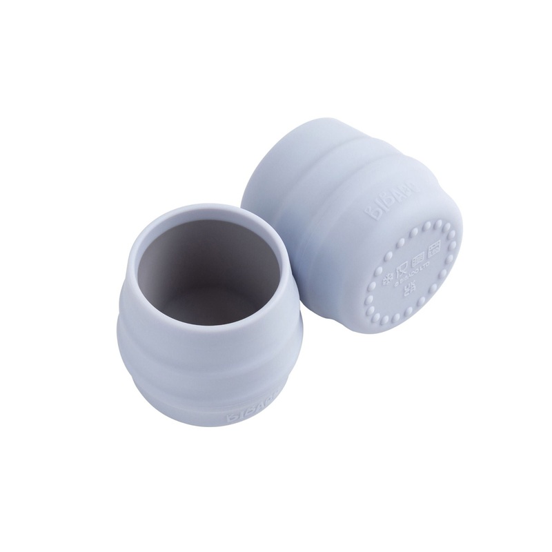 BiBaDo Sippit- Anti-Slip Silicone Open Drinking Cup – Mist – For Infants- Pack of 2