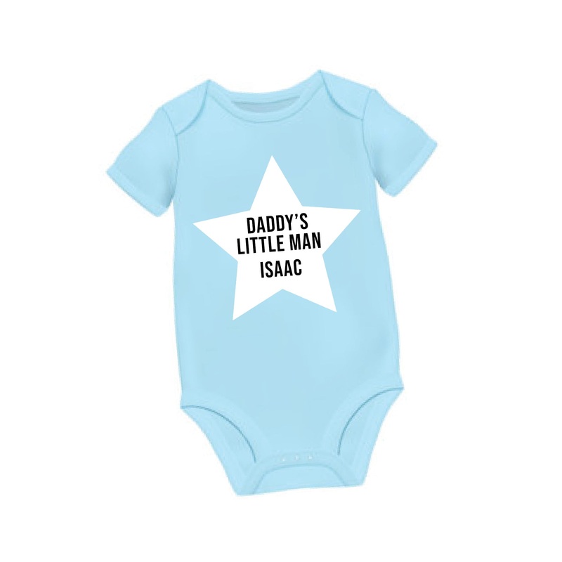 Daddy’s Little Man Onesie – Blue