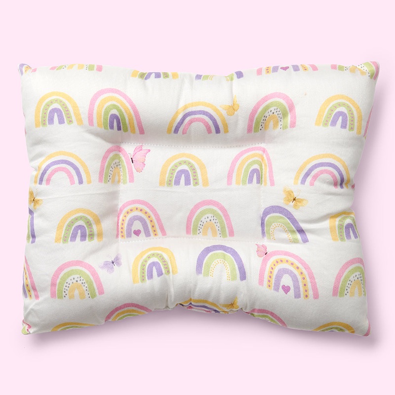Fancy Fluff Organic Baby Head Nest – Rainbow Dreams